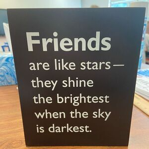 Hallmark Dark Brown Wooden Friends Home Sign